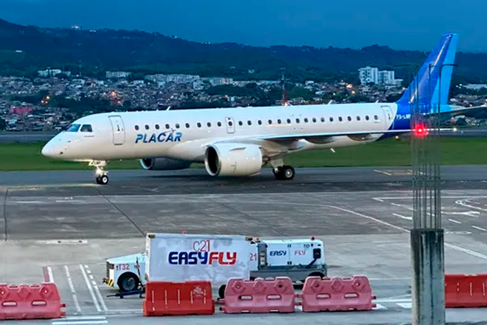 Avião do Palmeiras. Foto: Reprodução