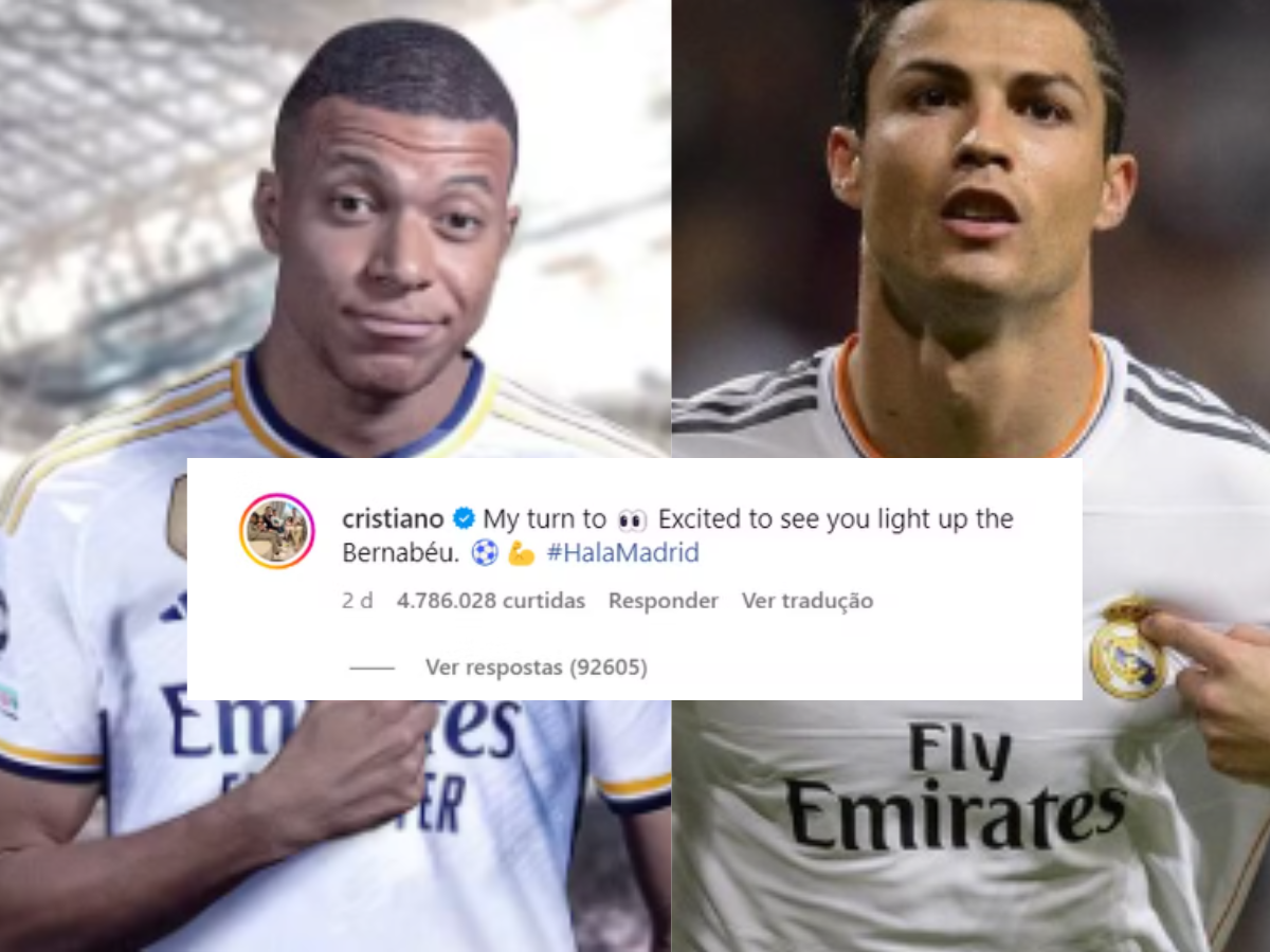 Mbappé é anunciado no Real Madrid e CR7 deixa comentário (Instagram)