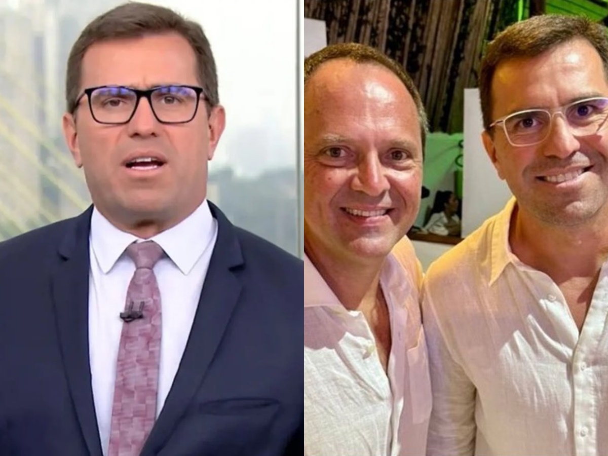 Rodrigo Bocardi posa ao lado do prefeito recém-eleito de Mongaguá (SP), Paulo Wiazowski Filho (PP), o Paulinho; jornalista foi demitido da Globo nesta quinta-feira (30/01) / Reprodução: Globo / Instagram 
