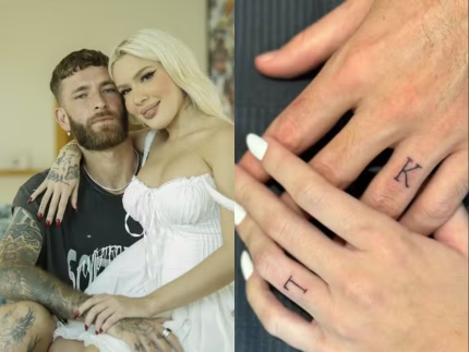 Karoline Lima e Leo Pereira fazem tatuagem juntos: “Breguice de casal”
