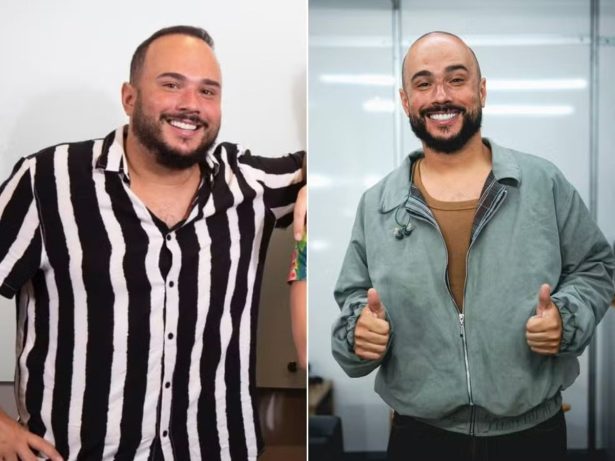 Antes e depois surpreende: Ed Gama passa por transformação após perder 25 kg