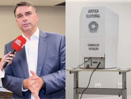 Flávio Bolsonaro pede voto útil a eleitores de Zema e Caiado no primeiro turno