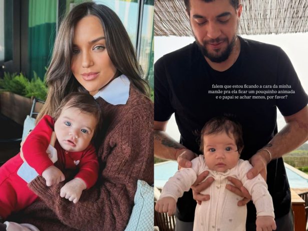 A cara da mãe ou do pai? Rafa Kalimann posa com Zuza e brinca sobre semelhança com Nattanzinho