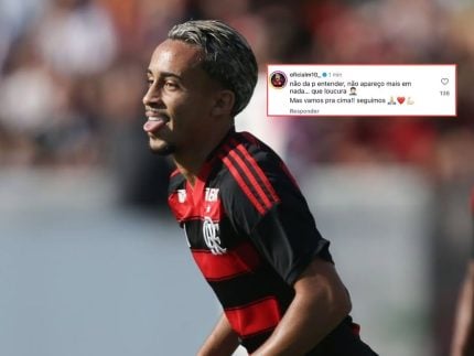 Matheus Gonçalves reclama de ausência em post do Flamengo após vitória contra clube alemão