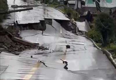 RS: rua desmorona em Gramado e moradores relatam tremores em Caxias do Sul