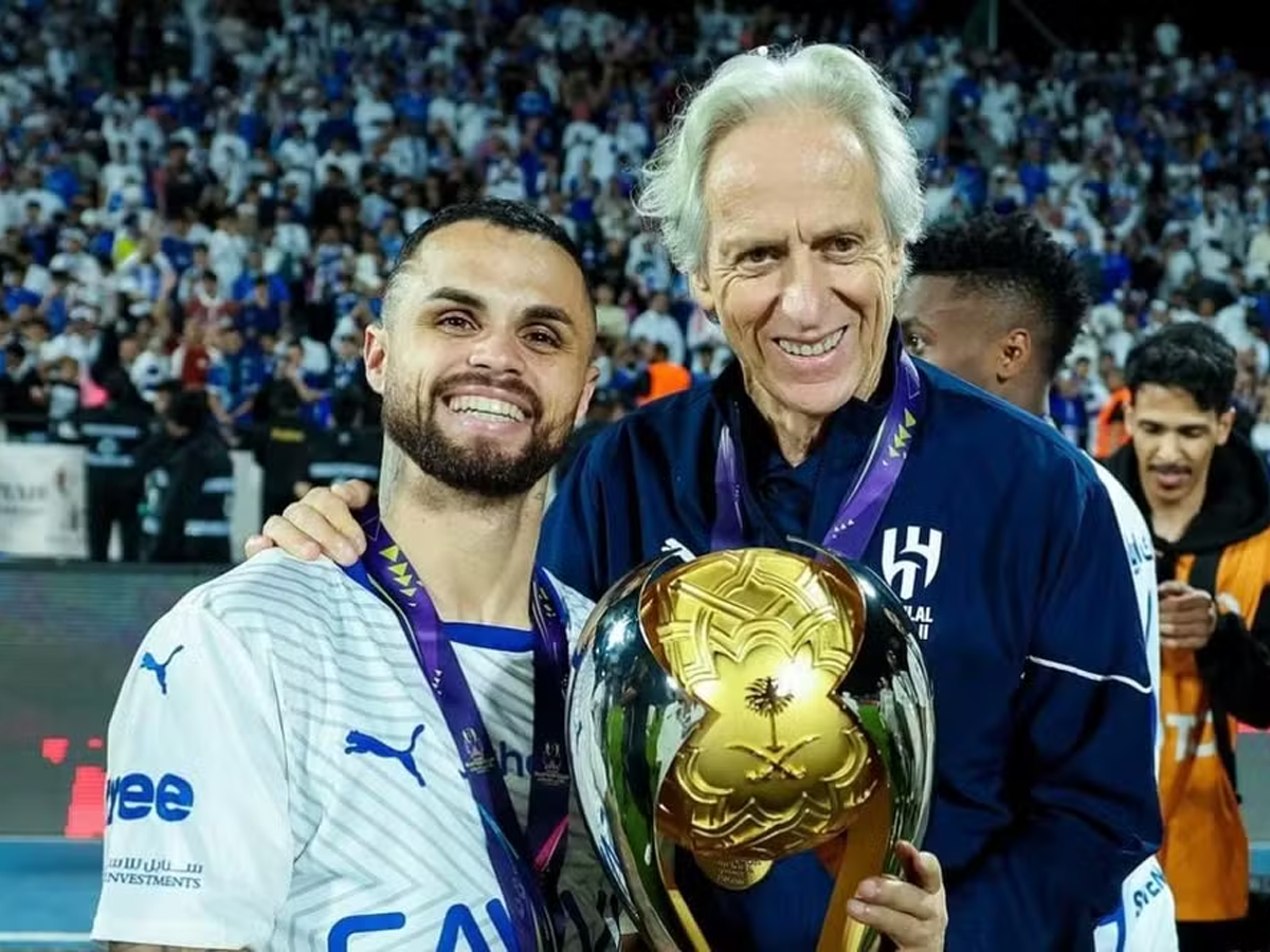 Michael e Jorge Jesus no Al-Hilal (Reprodução)