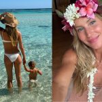 Em família, Gisele Bündchen abre álbum de viagem ao Taiti