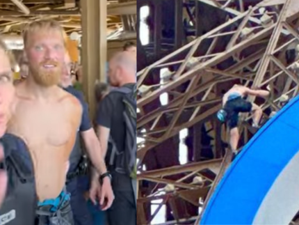 Torre Eiffel é fechada após homem escalar o monumento