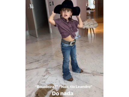 Maria Alice, filha mais velha de Zé Felipe e Virginia, diz “ser o tio Leandro”