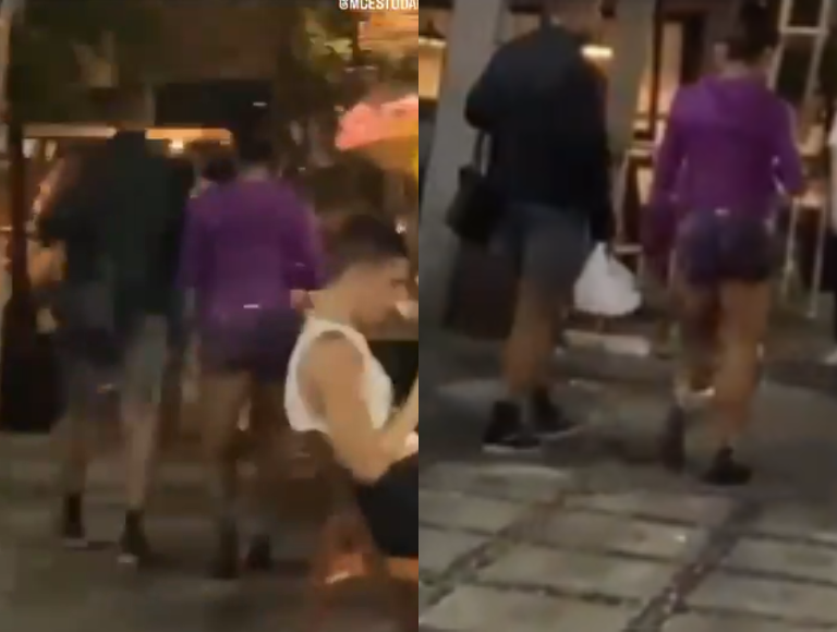 Gracyanne Barbosa andando ao lado de homem no Rio de Janeiro