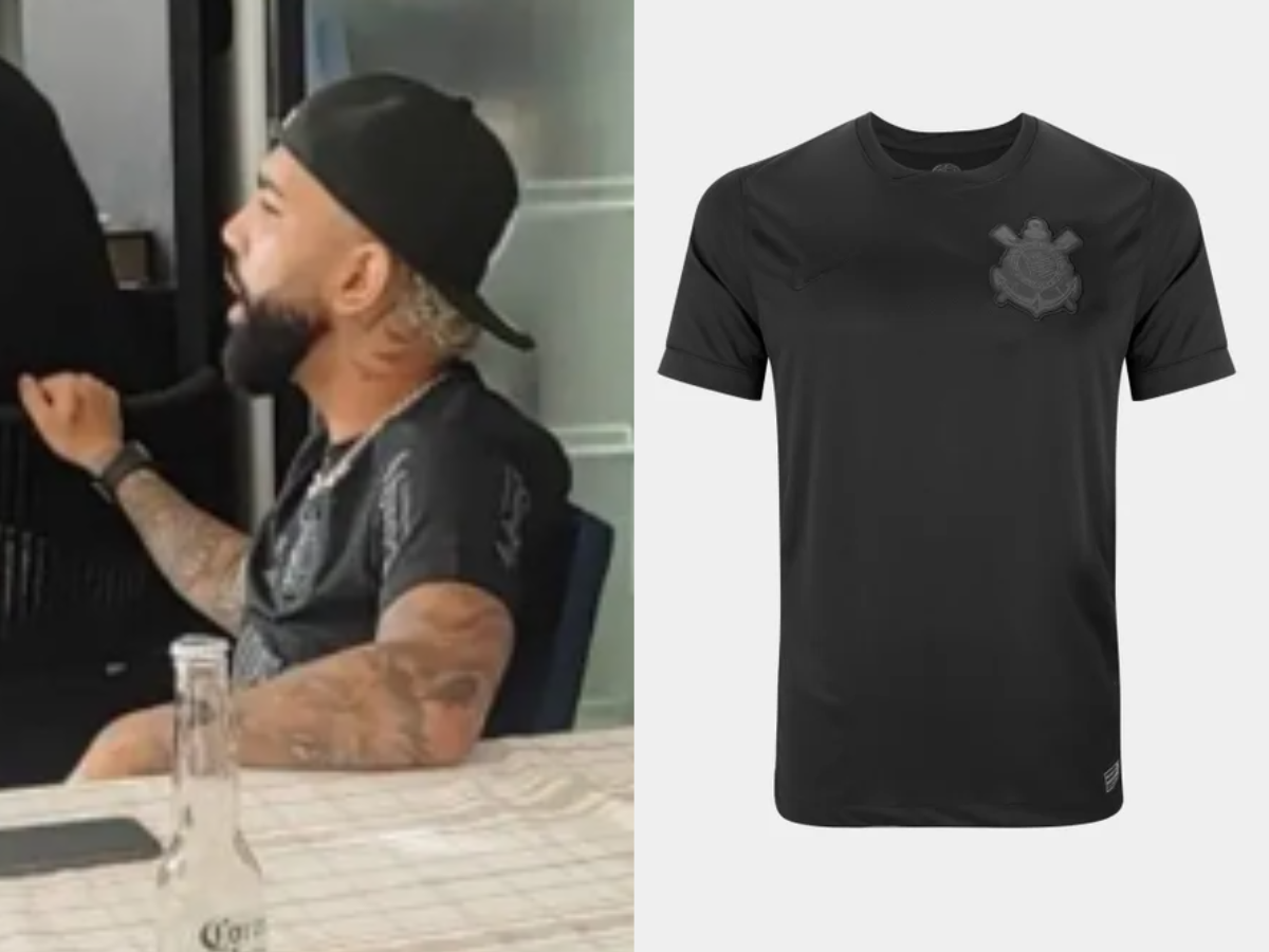 Gabigol usa camisa nova do Corinthians