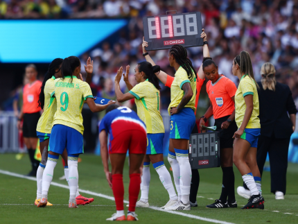 Jogos Olímpicos Paris 2024 - Futebol Feminino - Lances da partida entre Brasil e EUA na final olímpica. Foto: Alexandre Loureiro/COB