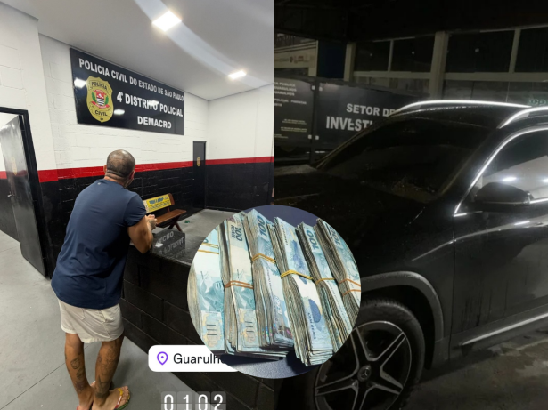 Polícia apreende veículo de luxo e R$ 100 mil em espécie de Toguro