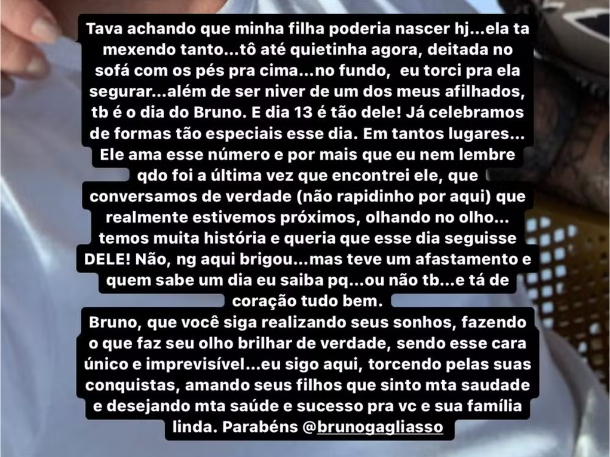 Treta exposta por Paes Leme no aniversário de Bruno Gagliasso