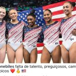 Simone Biles comemora ouro olímpico com alfinetada a ex-atleta da equipe. Entenda