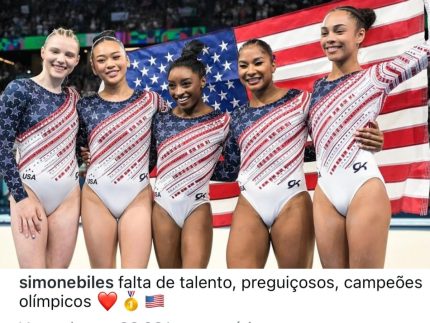 Simone Biles comemora ouro olímpico com alfinetada a ex-atleta da equipe. Entenda