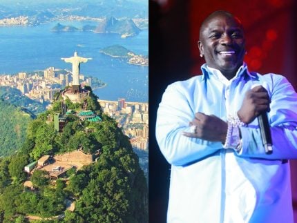 Akon pediu benção de padre, gravou projeto e fez turismo pelo Rio antes de ir embora