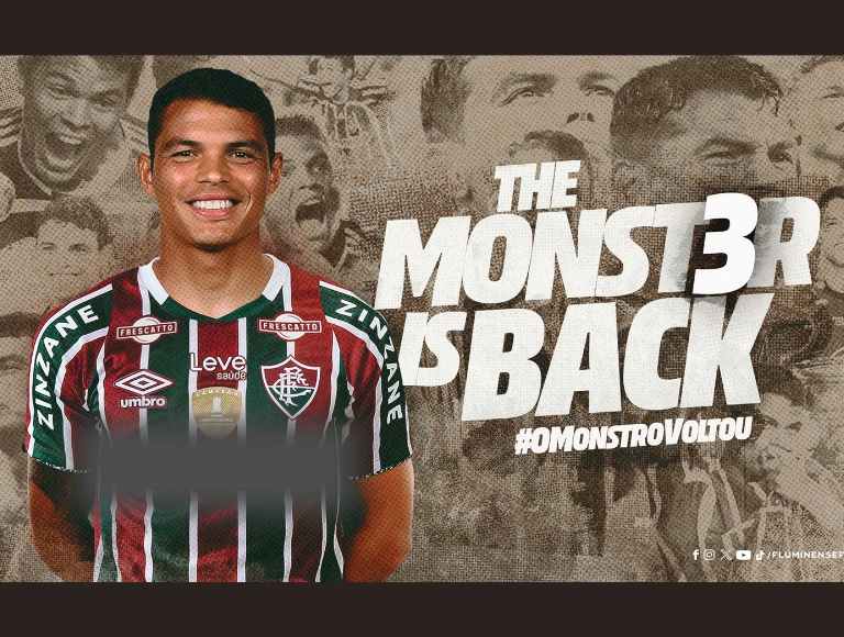 Thiago Silva foi anunciado oficialmente pelo Fluminense. Reprodução: (Fluminense)