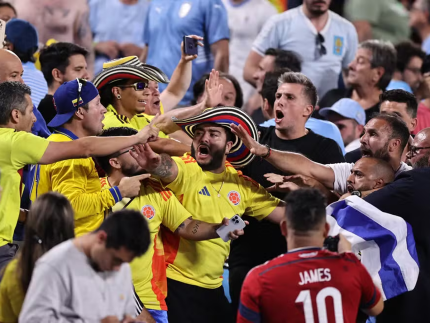 Uruguai e Colômbia, pela semifinal da Copa América, terminou em pancadaria generalizada (Reprodução)