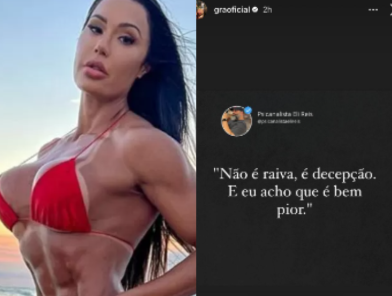 Indireta postada por Gracyanne nas redes sociais