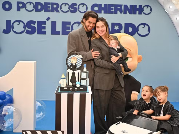 Chefinho na área! Virginia celebra o 1º mesversário de Zé Leonardo