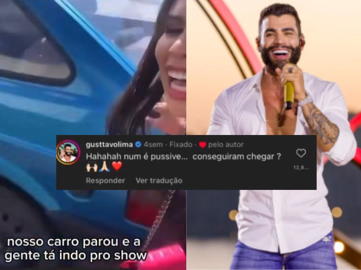 GL deixa comentário em vídeo de mulher passando por perrengue com carro (Instagram/Montagem)