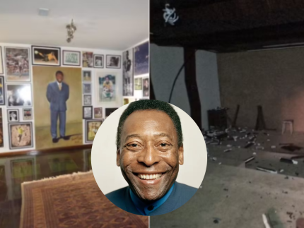 Abandonada, mansão de Pelé é alvo de vandalismo e roubos. Veja antes e depois!