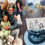 Presente antecipado: César Tralli ganha bolo personalizado de Dia dos Pais