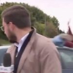 Susto na TV: Adolescente é atropelada ao vivo durante reportagem sobre tragédia