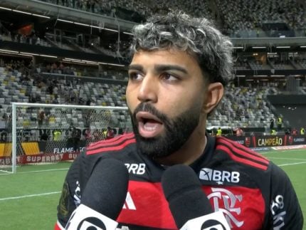 Gabigol não foi a festa do título da Copa do Brasil com elenco do Flamengo