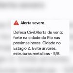Ventos fortes no Rio: Defesa Civil emite “alerta severo” nesta quarta-feira