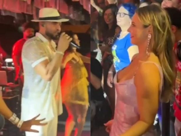 Amor Carnavalesco: Paolla Oliveira apoia e tieta Diogo Nogueira em show na Sapucaí