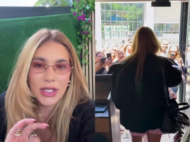 Amor de fã! Virginia arrasta multidão para porta de restaurante em Lisboa