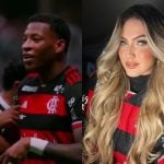 Apaixonado! Gonzalo Plata ‘faz o M’ de Maiara Braga em vitória do Flamengo