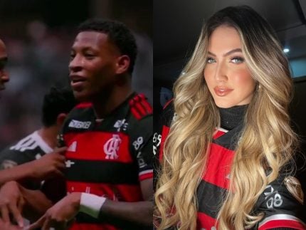 Apaixonado! Gonzalo Plata ‘faz o M’ de Maiara Braga em vitória do Flamengo