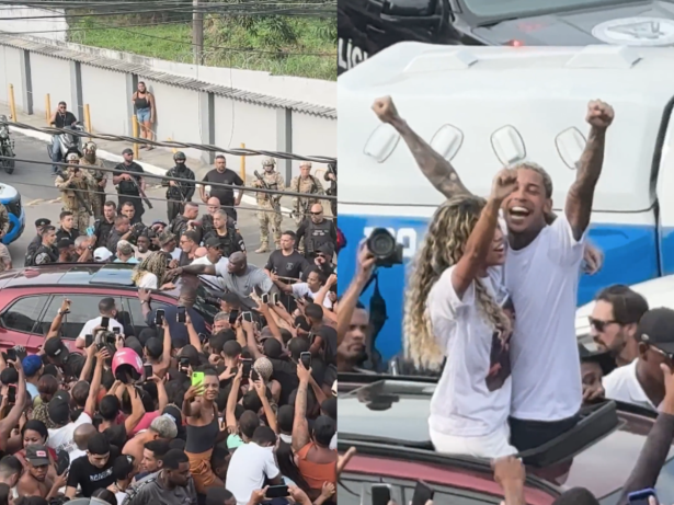 Após 5 dias preso, MC Poze é ovacionado em saída do presídio