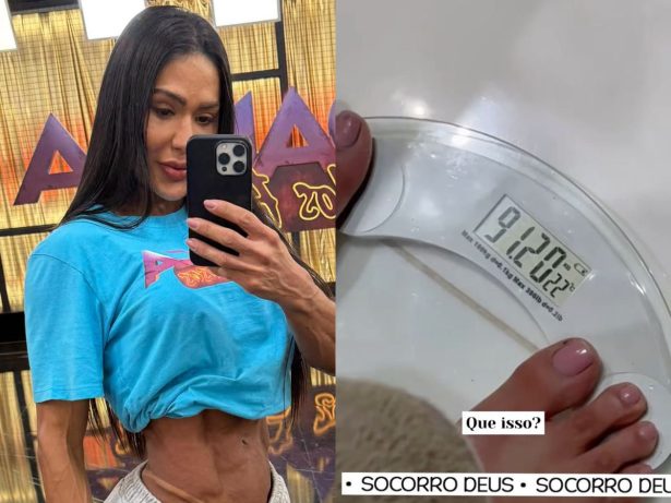 Após cirurgia no joelho, Gracyanne Barbosa se surpreende com ganho de quase 20 kg