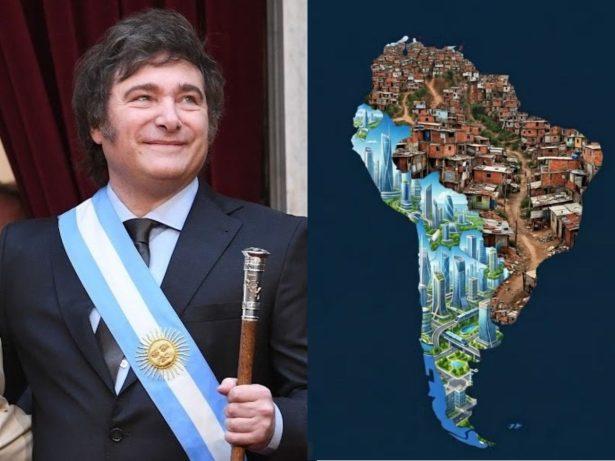 Publicação de Milei sobre a América do Sul gera discussão ao retratar o Brasil como favela