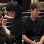James Blunt corta o cabelo no centro de SP e faz rolê a pé pela cidade