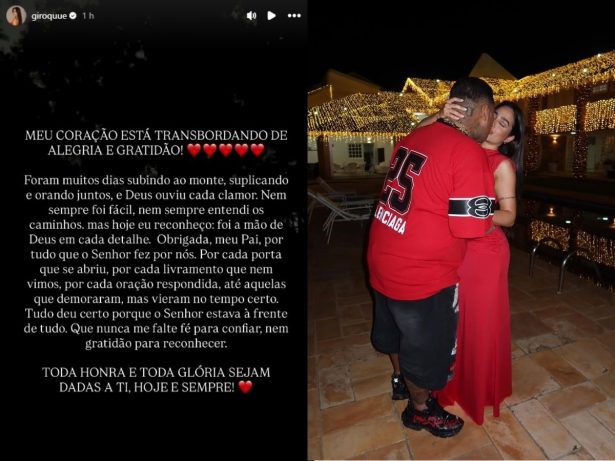 Giovanna Roque, esposa de MC Ryan SP, celebra liberdade do funkeiro