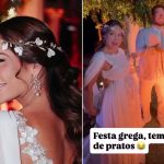 Maíra Cardi encanta como noiva em primeira das cinco festas de renovação de votos com Nigro