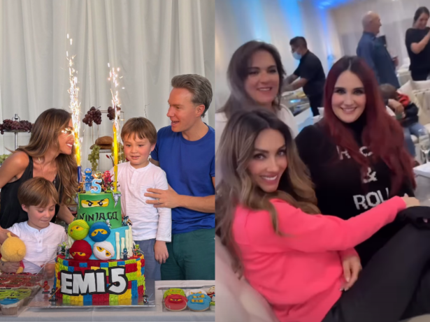 Festa luxuosa: Anahí recebe Dulce Maria no aniversário de 5 anos do filho caçula