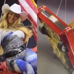 Susto nas alturas! Beyoncé enfrenta falha técnica ao sobrevoar público com carro