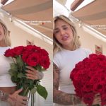 Bruna Rotta, ex de Rodrygo, recebe surpresa ao ganhar buquê de flores inteiro