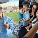 Cinderela? Mavie chega vestida de princesa para assistir jogo do Santos no estádio