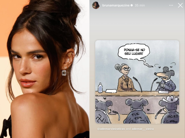Após discussão no Senado, Bruna Marquezine presta apoio a ministra