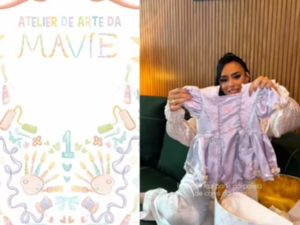 Bruna Biancardi revela detalhes do vestido de Mavie para festa de 1 ano em Mangaratiba