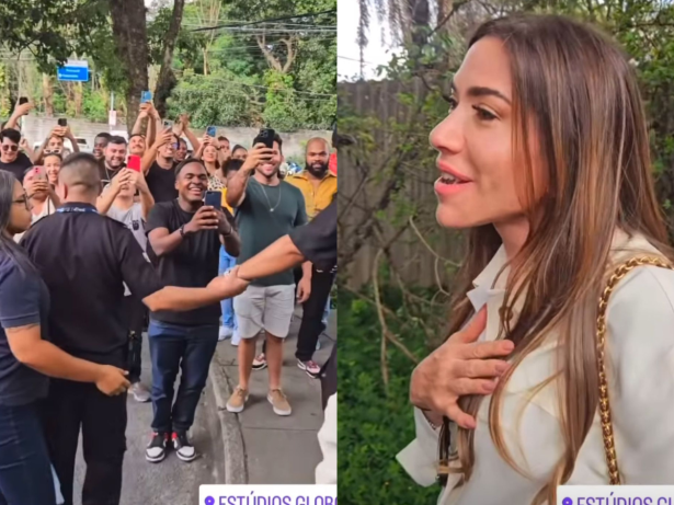 Patrícia Abravanel é ovacionada ao chegar na Globo para Melhores do Ano