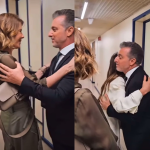 Luciano Huck recepciona Patrícia Abravanel e Daniela Beyruti nos bastidores do Melhores do Ano