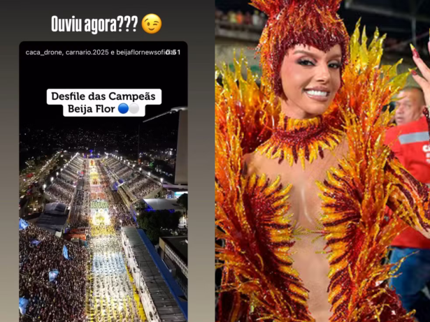 Gio Lancellotti celebra vitória da Beija-Flor e web aponta indireta para Paolla: “Ouviu agora?”